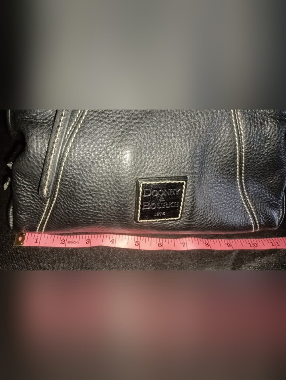 Dooney & Bourke Black Leather Shoulder Bag - Picture 5 of 8